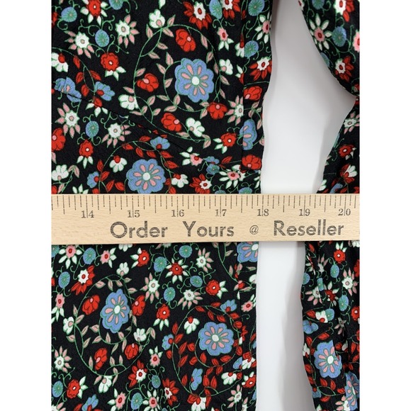 Boden Dress Womens 12 Blue Pink Floral Ruffle Preppy Party Office Bow Tie - Picture 8 of 11